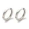 Brass Pave Clear Cubic Zirconia Hoop Earrings EJEW-L211-001P-1