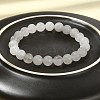 Natural Quartz Crystal Round Beaded Stretch Bracelets BJEW-TA00278-2