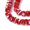 Electroplate Opaque Glass Beads Strands EGLA-N022-09A-C03-3