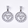 Non-Tarnish Chakra Theme 201 Stainless Steel Pendants STAS-N089-53P-1