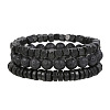 Volcano Stone Black Matte Black Gallstone Wood Beads Bracelet Set Combination Hip Hop Elastic Bracelet Bracelet Bracelet WQ1083-9-1