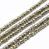 Electroplate Glass Beads Strands GLAA-F079-A-FP06-1