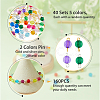 40 Sets 2 Colors Acrylic Connector Charms PALLOY-FH0001-87-3