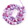 Dyed Natural White Jade Beads Strands G-T139-8mm-45S-3