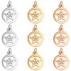9Pcs 3 Colors 316 Surgical Stainless Steel Charms STAS-DC0009-36-1