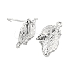 Brass Micro Pave Cubic Zirconia Stud Earring Findings LS-KK-U015-05P-2