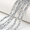 Electroplate Transparent Glass Beads Strands X-EGLA-A034-T6mm-M16-1