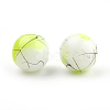 Drawbench & Baking Paint Glass Beads Strands GLAA-S176-16mm-08-1