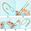 2 Sets 2 Colors PU Imitation Leather Bag Drawstring Cord & Cord Slider DIY Kits DIY-WR0002-08-3