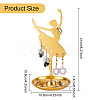 Dancer Iron Earring Display Stands with Round Tray EDIS-WH0016-019A-2
