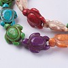 Synthetic Turquoise Beads Strands G-E456-35C-15x18mm-3