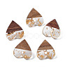 Resin & Walnut Wood Stud Earring Findings MAK-N032-020A-3