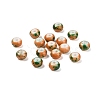 Opaque Spray Painted Glass Beads GLAA-G118-01V-1