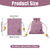 24Pcs 6 Colors Flower Printed Cloth Drawstring Bags ABAG-CA0001-22A-2