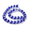 Glass Heart Beads GLAA-D005-01G-4