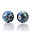 Christmas Electroplate Glass Beads EGLA-R113-07E-2