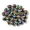 UV Plating Rainbow Iridescent Transparent Acrylic Beads OACR-C007-04F-3
