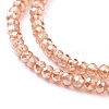 Electroplate Glass Beads Strands X-EGLA-F149-PL-02-3