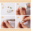 40Pcs 2 Styles Brass Enamel Eye Pin Peg Bails KK-TA0003-44-5