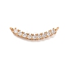 Brass Micro Pave Clear Cubic Zirconia Pendants KK-C076-21G-1