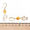 Alloy & Resin & Acrylic Pearl Dangle Earrings EJEW-JE07366-5