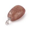 Natural Strawberry Quartz Pendants G-k302-B17-3