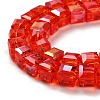 Electroplate Glass Beads Strands EGLA-R030-6x6mm-01-2