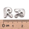 Letter Slider Beads for Watch Band Bracelet Making ALRI-O012-R-NR-3