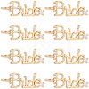 8Pcs Rack Plating Brass Micro Pave Clear Cubic Zirconia Pendants KK-BBC0029-15-1