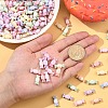 200Pcs Craft Style Acrylic Beads MACR-YW0003-56-4