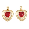 Brass Micro Pave Cubic Zirconia Pendants KK-H257-05G-03-1