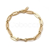 Ion Plating(IP) 304 Stainless Steel Oval Link Chain Bracelet for Women BJEW-G667-03G-1
