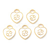 Light Gold Plated Alloy Enamel Pendants ENAM-R136-30-12-1