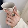 Alloy Rhinestone Adjustable Open Cuff Rings FS-WG54D79-01-3