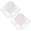 2Pcs 2 Colors Pastoral Style Polyester Lace Cloth Hair Bands OHAR-CY0001-14-1