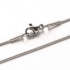 Tarnish Resistant 304 Stainless Steel Snake Chain Necklaces NJEW-M124-11P-1