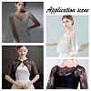 Detachable Polyester Bridal Lace Shawls AJEW-WH0248-17-7