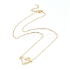 Brass Cubic Zirconia Pendant Necklace & Stud Earring Jeweley Sets SJEW-L154-11G-3