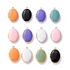 Brass and Enamel Locket Pendants KK-K264-01-1