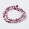 Natural Rhodochrosite Beads Strands X-G-G542-8mm-12-2