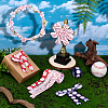 20M 4 Colors Baseball Pattern Heat Transfer Polyester Ribbons OCOR-PH0001-81-4