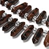 Natural Mahogany Obsidian Double Terminated Point Beads Strands G-H069-A02-01-3