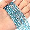 Electroplate Glass Beads Strands GC6X9MMC20Y-AB-5