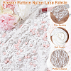 Flower Pattern Nylon Lace Fabric OCOR-WH0092-20A-4