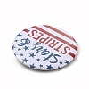 Independence Day Flat Round Tinplate Badge Pins JEWB-G021-01F-3