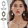 30Pcs Vintage Tibetan Style Alloy Pendant Cabochon Bezel Open Back Settings TIBEP-UN0001-31-5