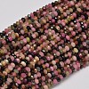 Faceted Rondelle Natural Tourmaline Bead Strands G-F269-44-1