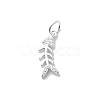 925 Sterling Silver Micro Pave Cubic Zirconia Pendants STER-D309-01C-S-1
