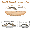 60Pcs 2 Styles Tibetan Style Alloy Beads TIBE-SC0002-60-2