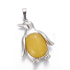 Natural Agate Pendants G-L512-A-M-3
